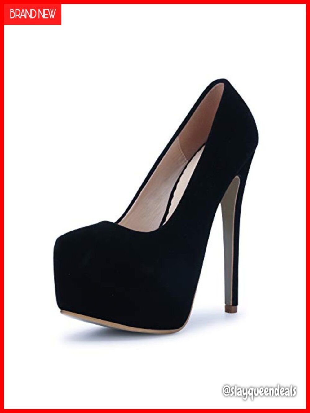 Hidden Platform Stiletto High Heels Slip On Pointed Toe Pumps